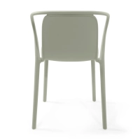 Silla apilable con reposabrazos para interior y exterior - Pierre