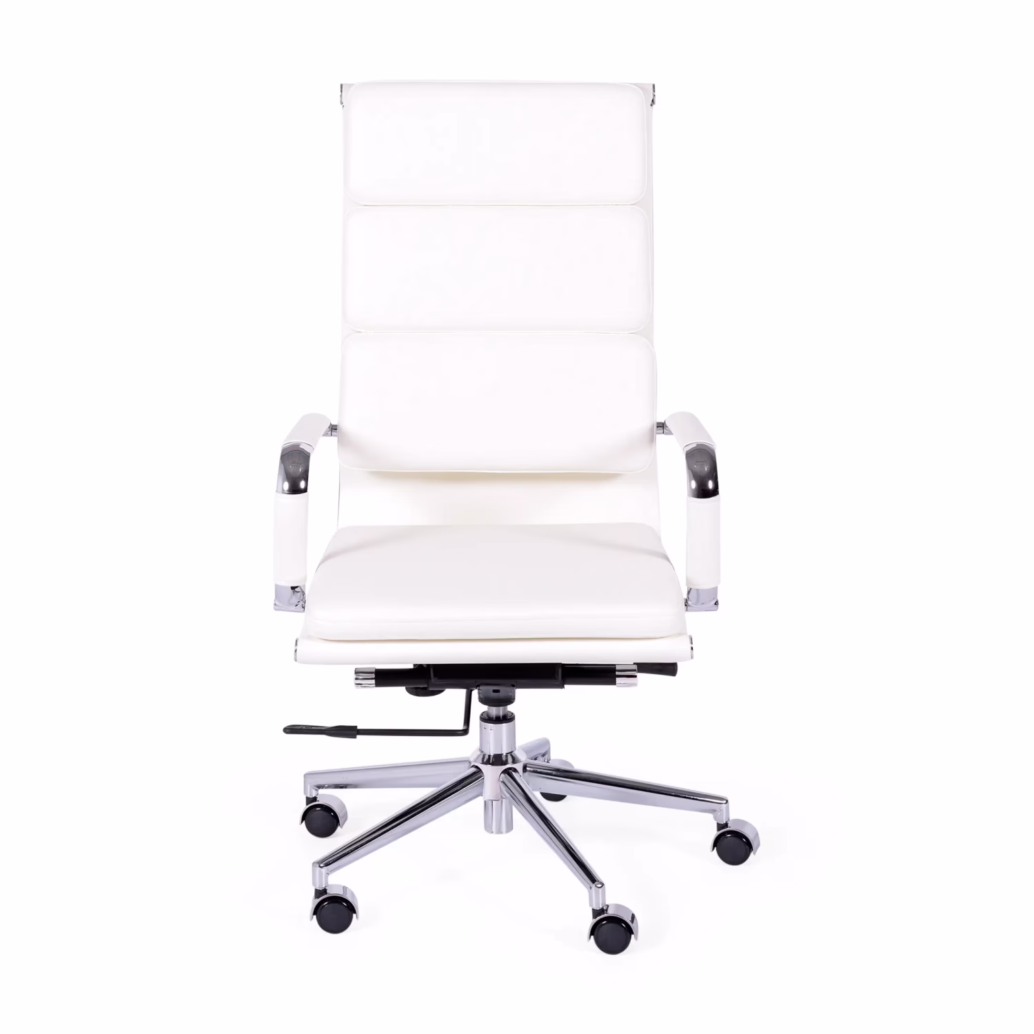 Úkolová italská kožená kancelářská židle s vysokým opěradlem | Elegantní design