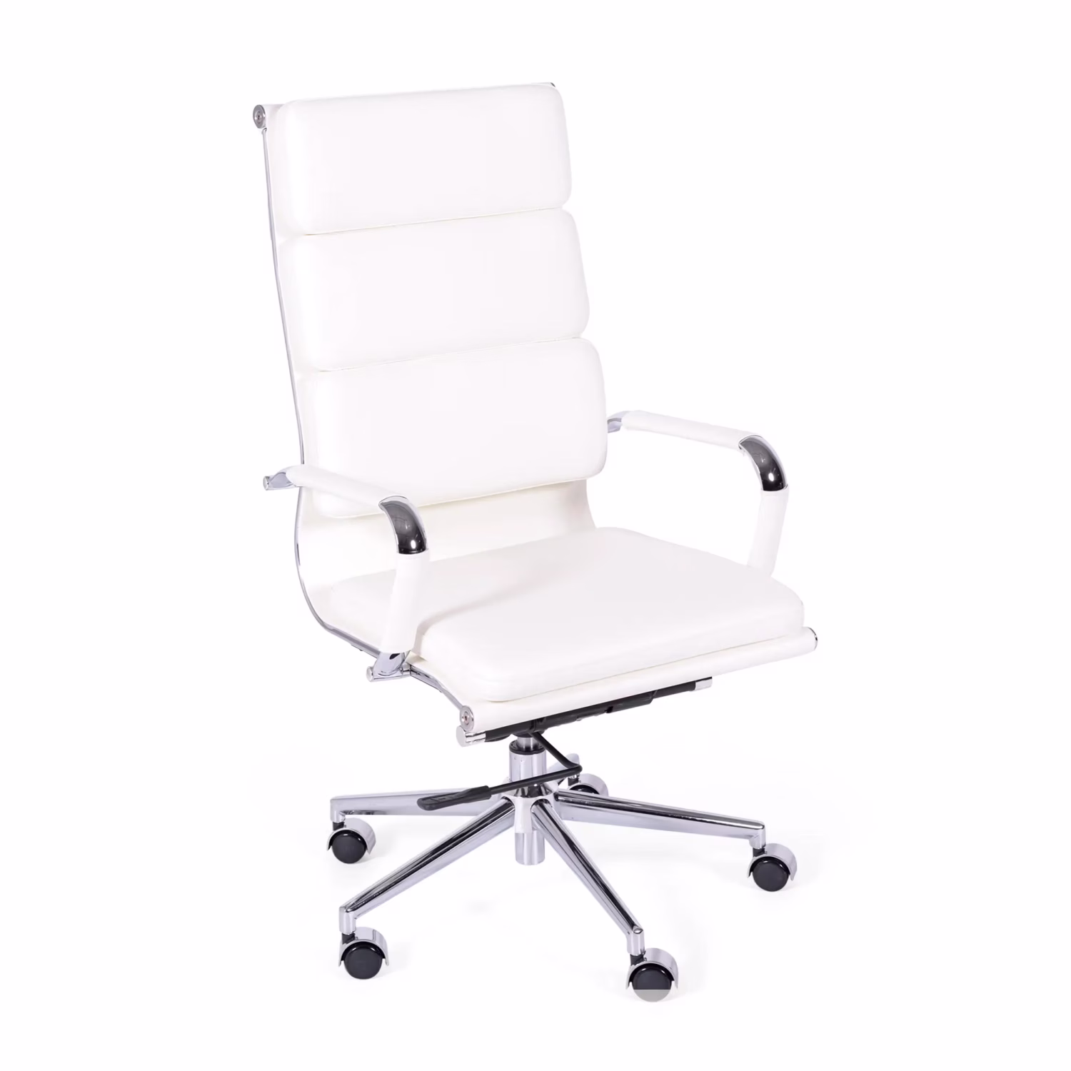 Bürostuhl aus italienischem Leder mit hoher Rückenlehne | Elegantes Design