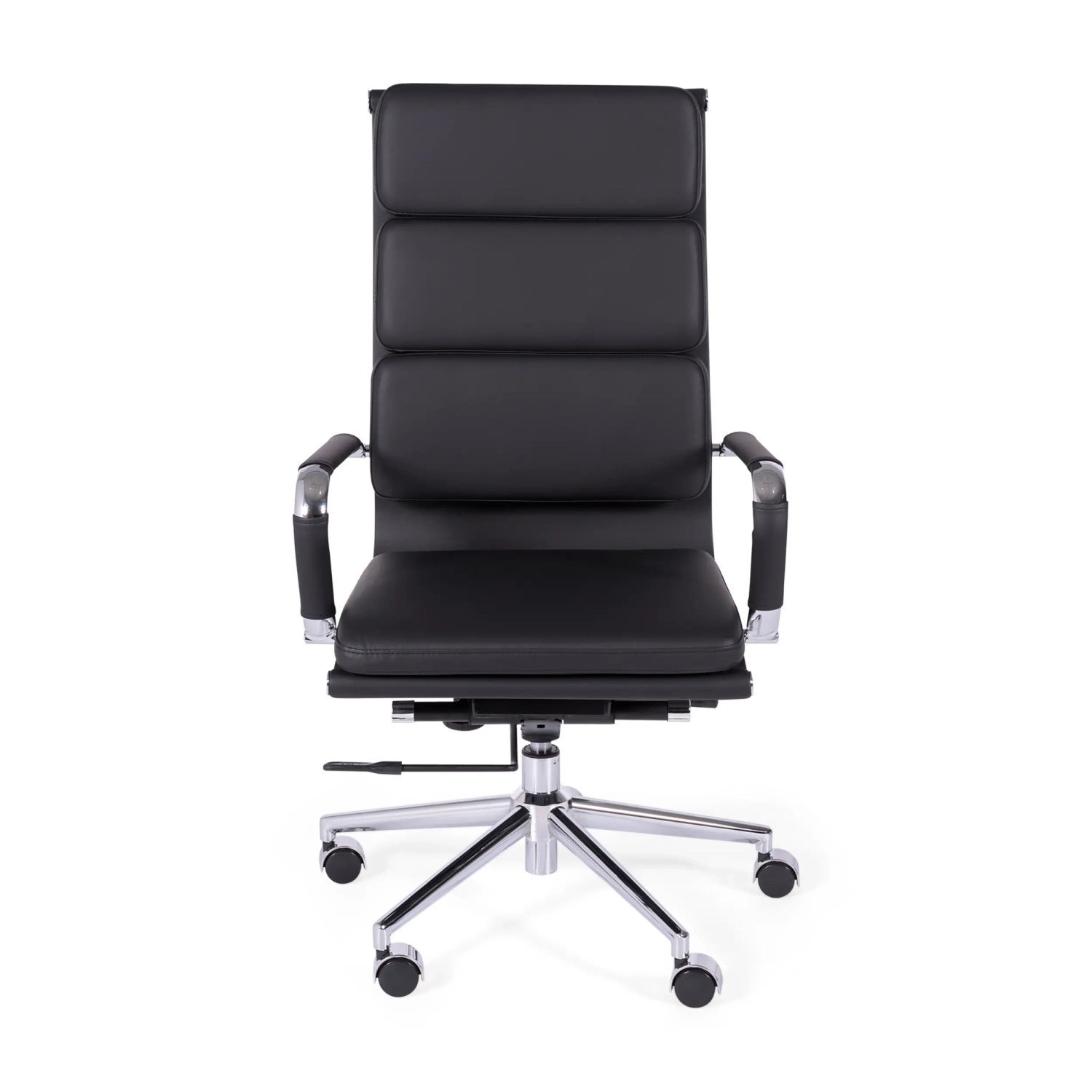 Úkolová italská kožená kancelářská židle s vysokým opěradlem | Elegantní design