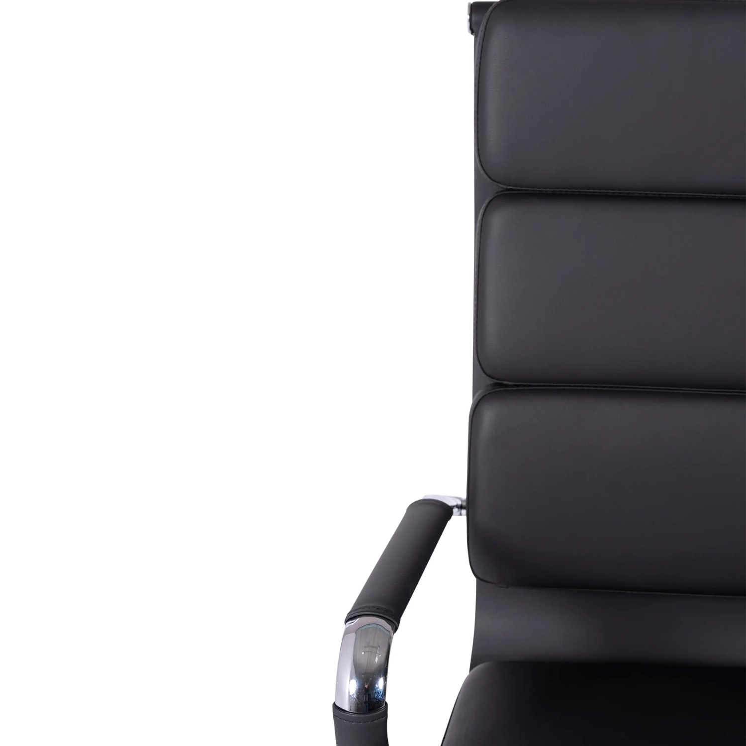 Włoskie skórzane krzesło biurowe z wysokim oparciem | Elegancki design