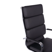 Bürostuhl aus italienischem Leder mit hoher Rückenlehne | Elegantes Design