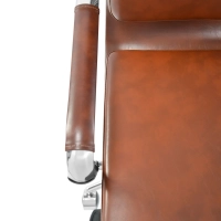 Chaise de bureau en cuir italien avec dossier haut - Design élégant