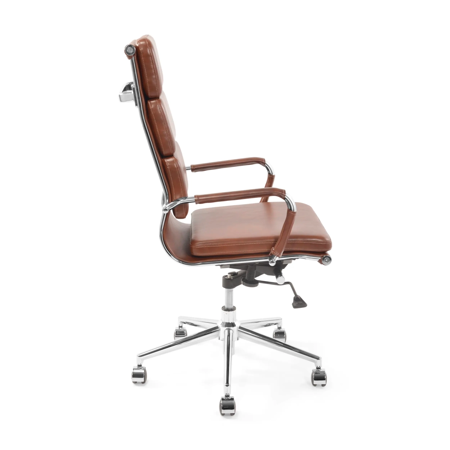 Task Italian Leather Office Chair with High Back | Elegant Design