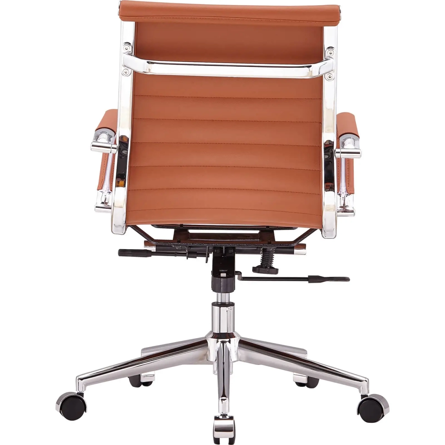 Chaise de bureau en cuir italien à dossier bas Task | Style & Comfort