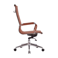 Sedia da ufficio Task con schienale alto in pelle italiana | Ergonomia e stile professionale