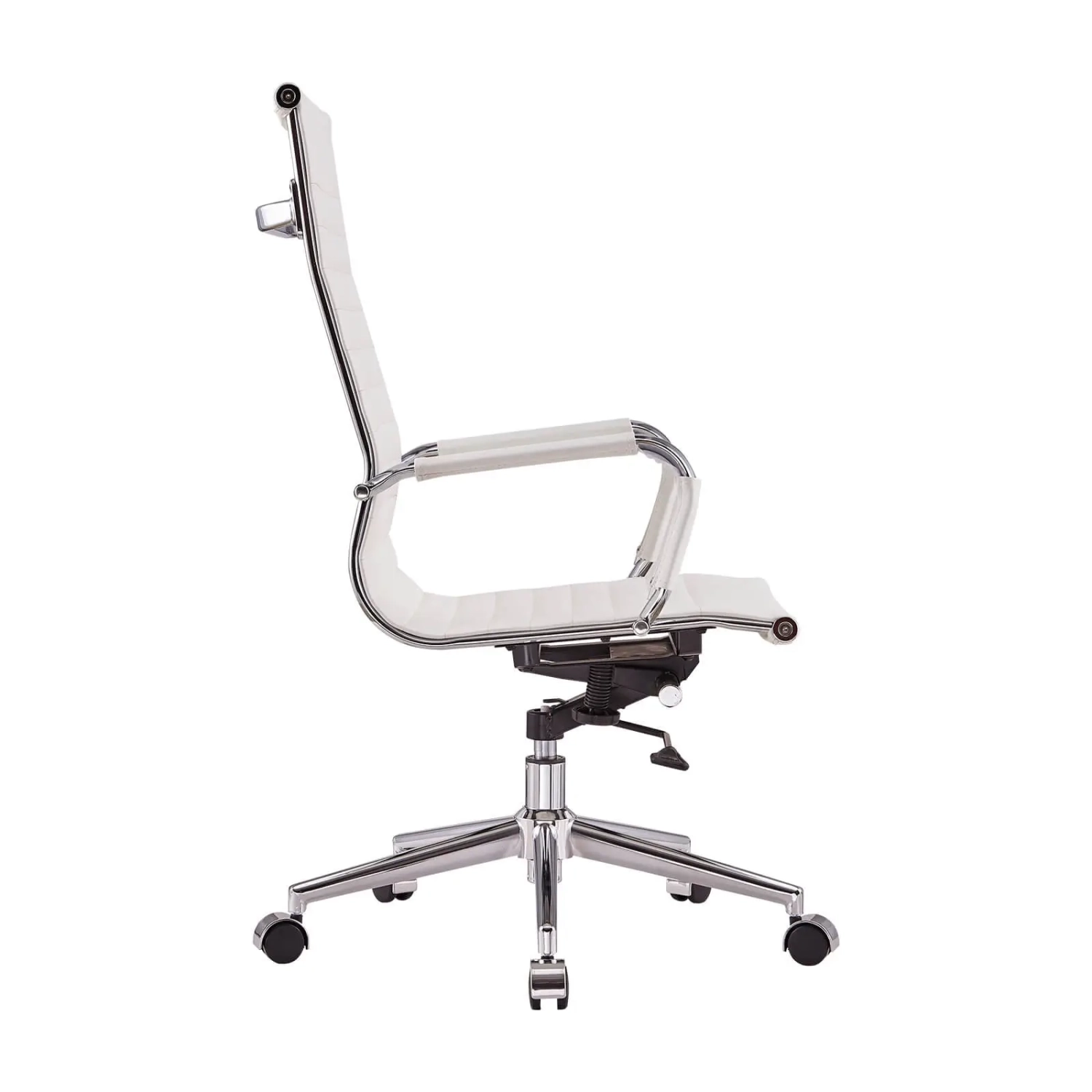 Chaise de bureau en cuir italien à dossier haut - Ergonomie et style professionnel