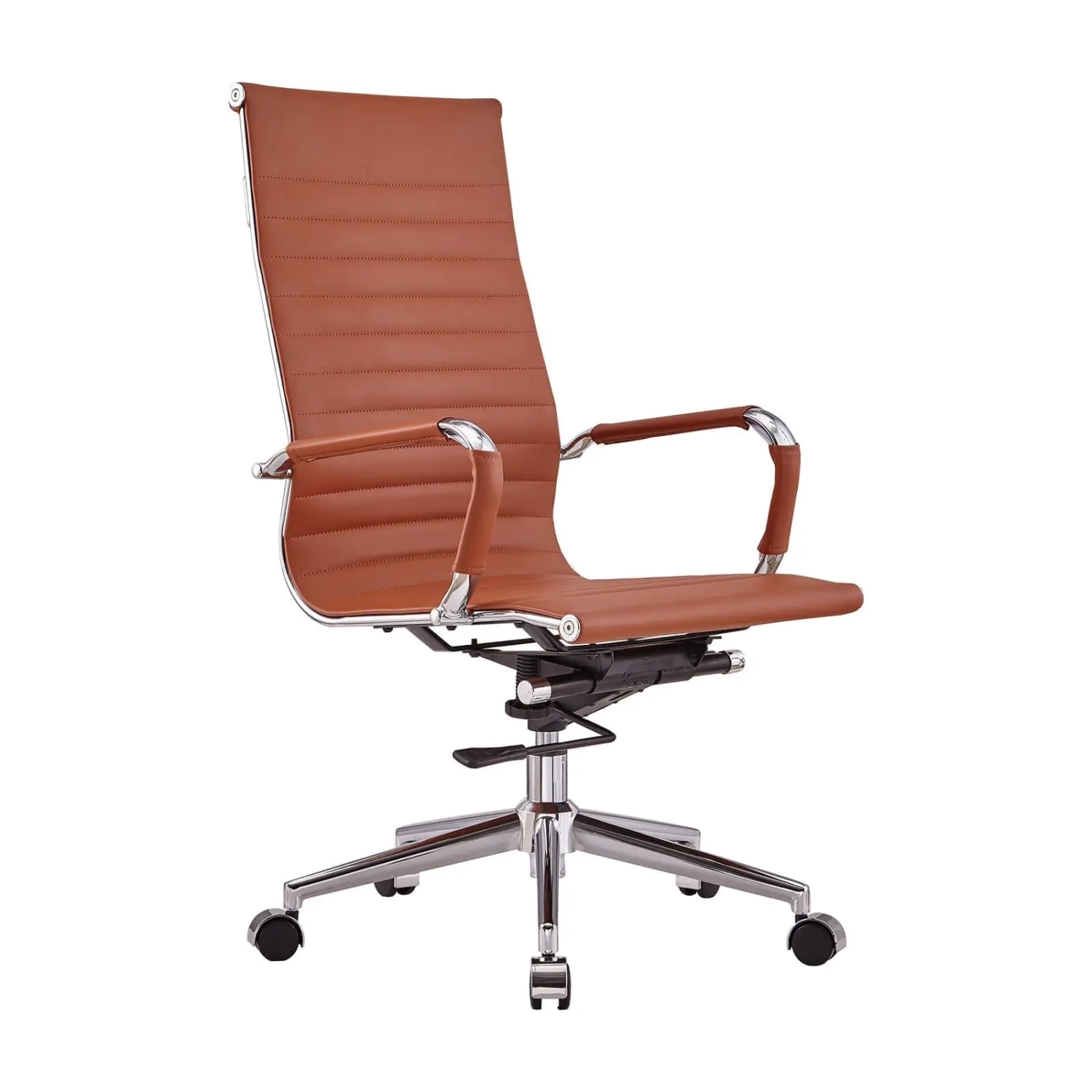 Silla de oficina Task de cuero italiano con respaldo alto | Ergonomía y estilo profesional