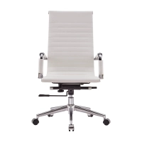 Silla de oficina Task de cuero italiano con respaldo alto | Ergonomía y estilo profesional
