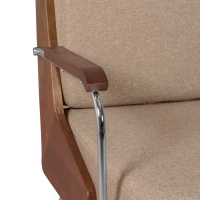 Industrial Sofa Daneu upholstered in cotton-Wooden Sofas-Mueble Design