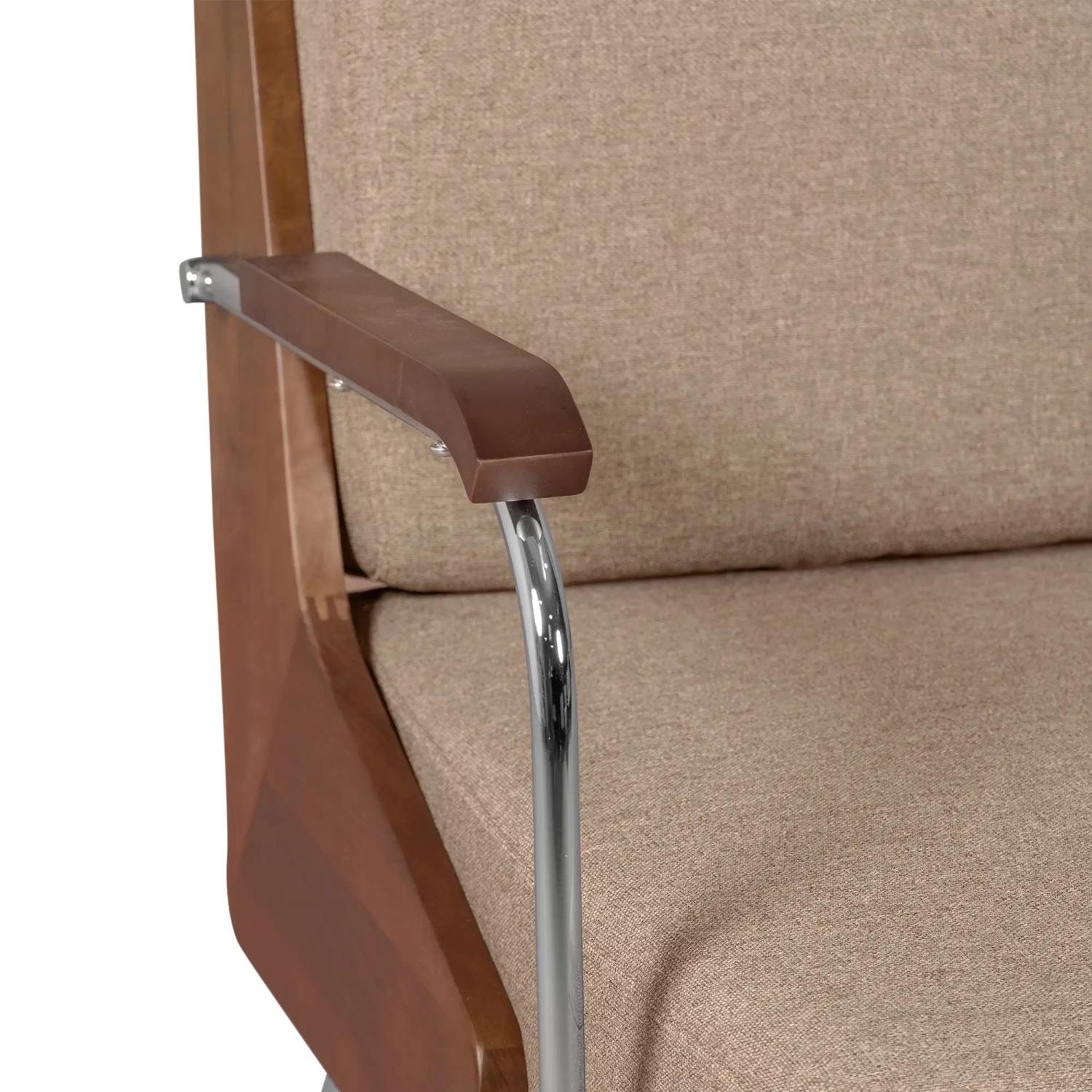 Sofá Industrial Daneu tapizado en algodón-Sofas de Madera-Mueble Design