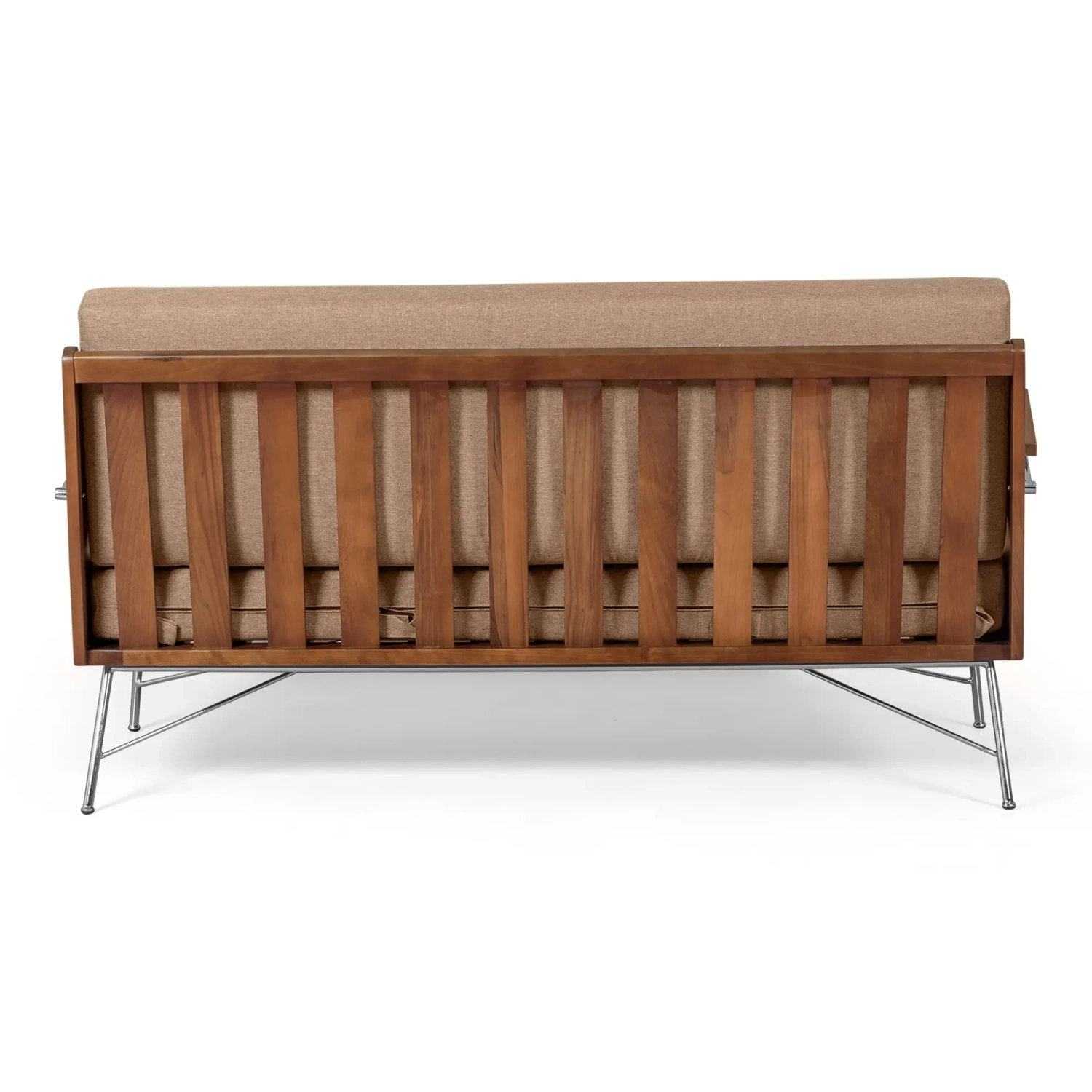 Sofá Industrial Daneu estofado em algodão-Sofás de madeira-Mueble Design