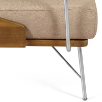 Industrial Sofa Daneu upholstered in cotton-Wooden Sofas-Mueble Design