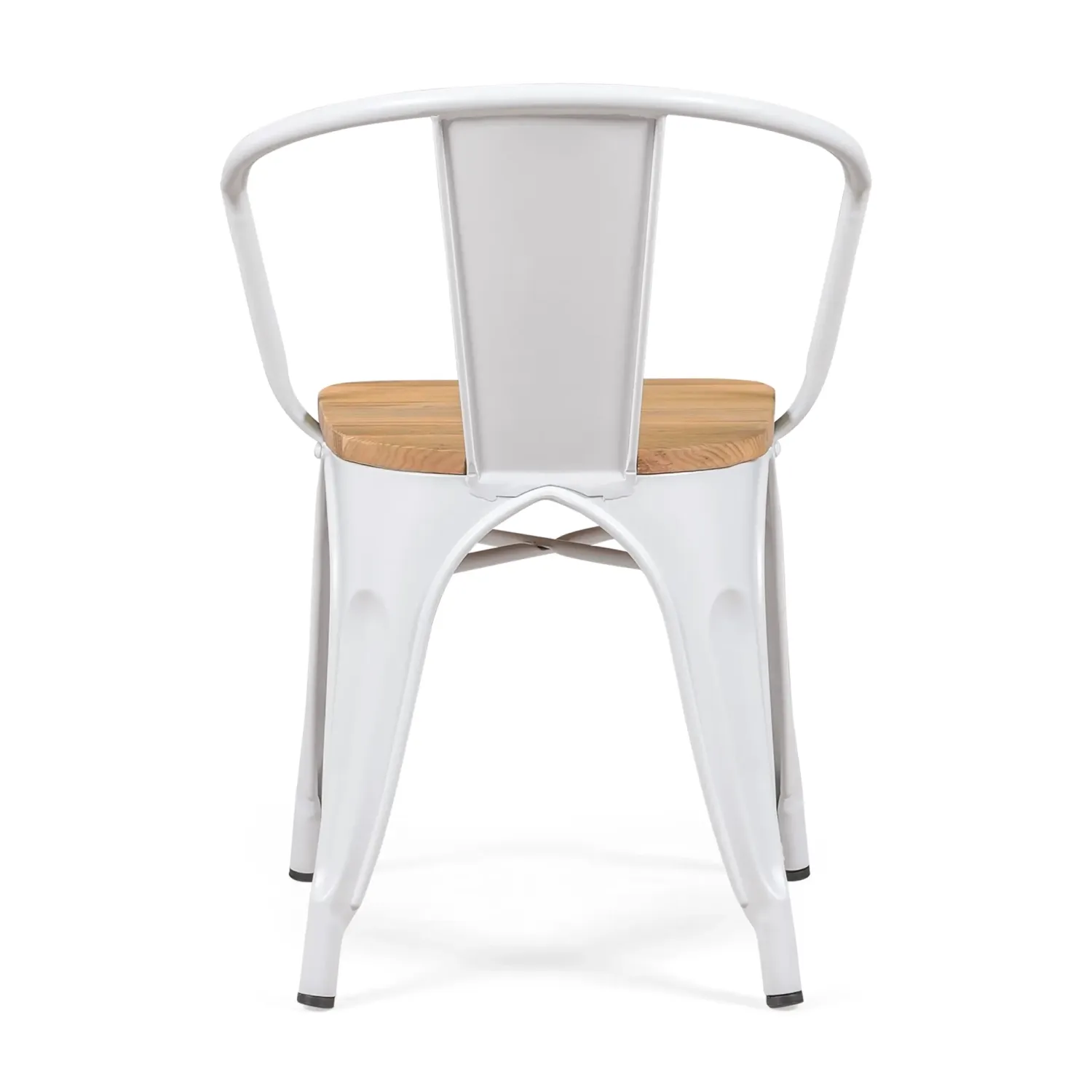 Bistro Arms Wood Chair | Industriestuhl mit Armlehnen und Holzsitz