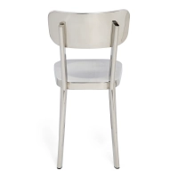 Cadeira Delawere em aço inoxidável: design industrial elegante