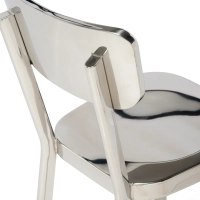 Cadeira Delawere em aço inoxidável: design industrial elegante