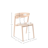 Matstol i naturask Notorius | Elegant design skandinavien