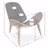 Shell CH07 Holzsessel Replik - Skandinavische Stühle - Mobelarium