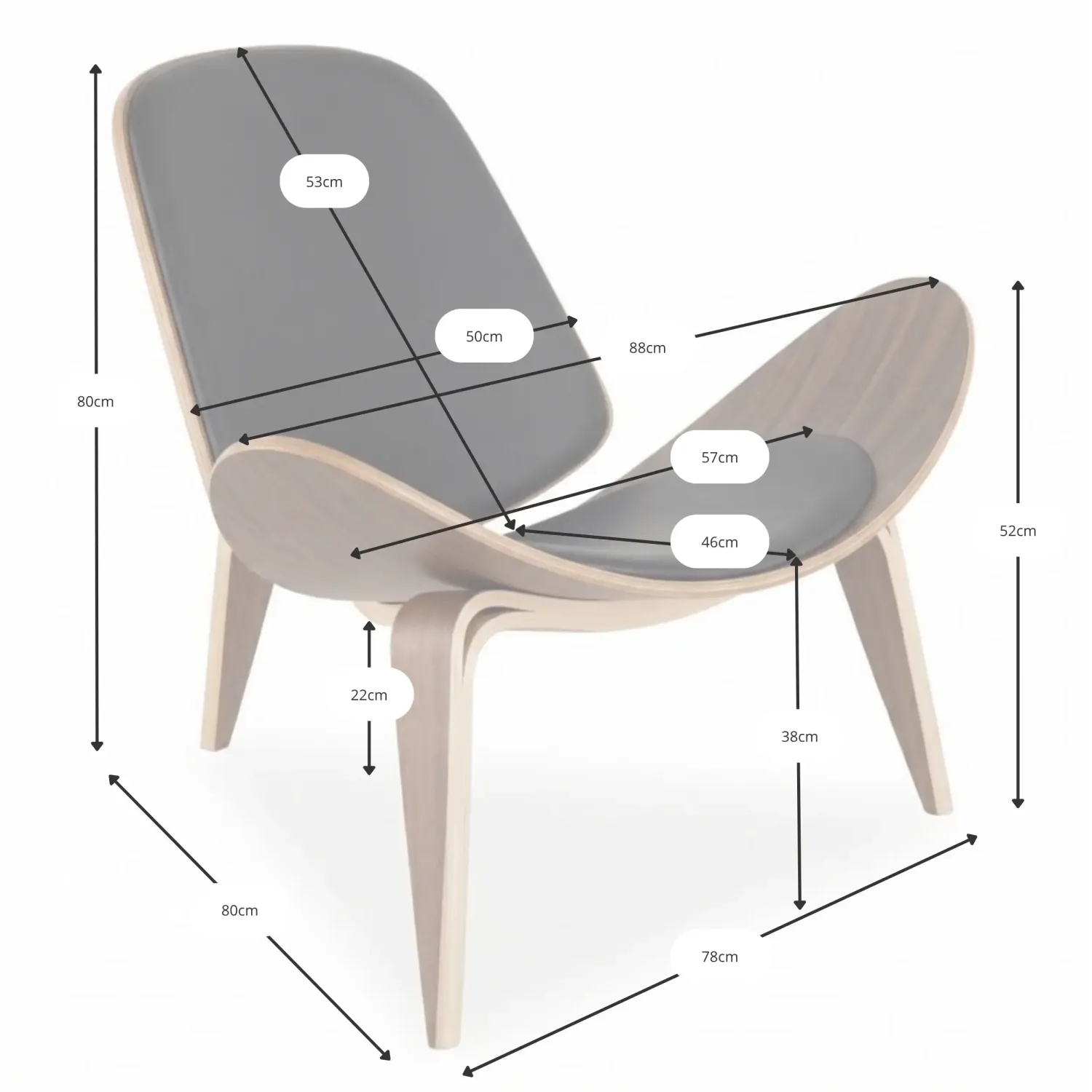 Krzesło Inspiracja Wishbone CH24 - Nordic Chairs - Design Furniture