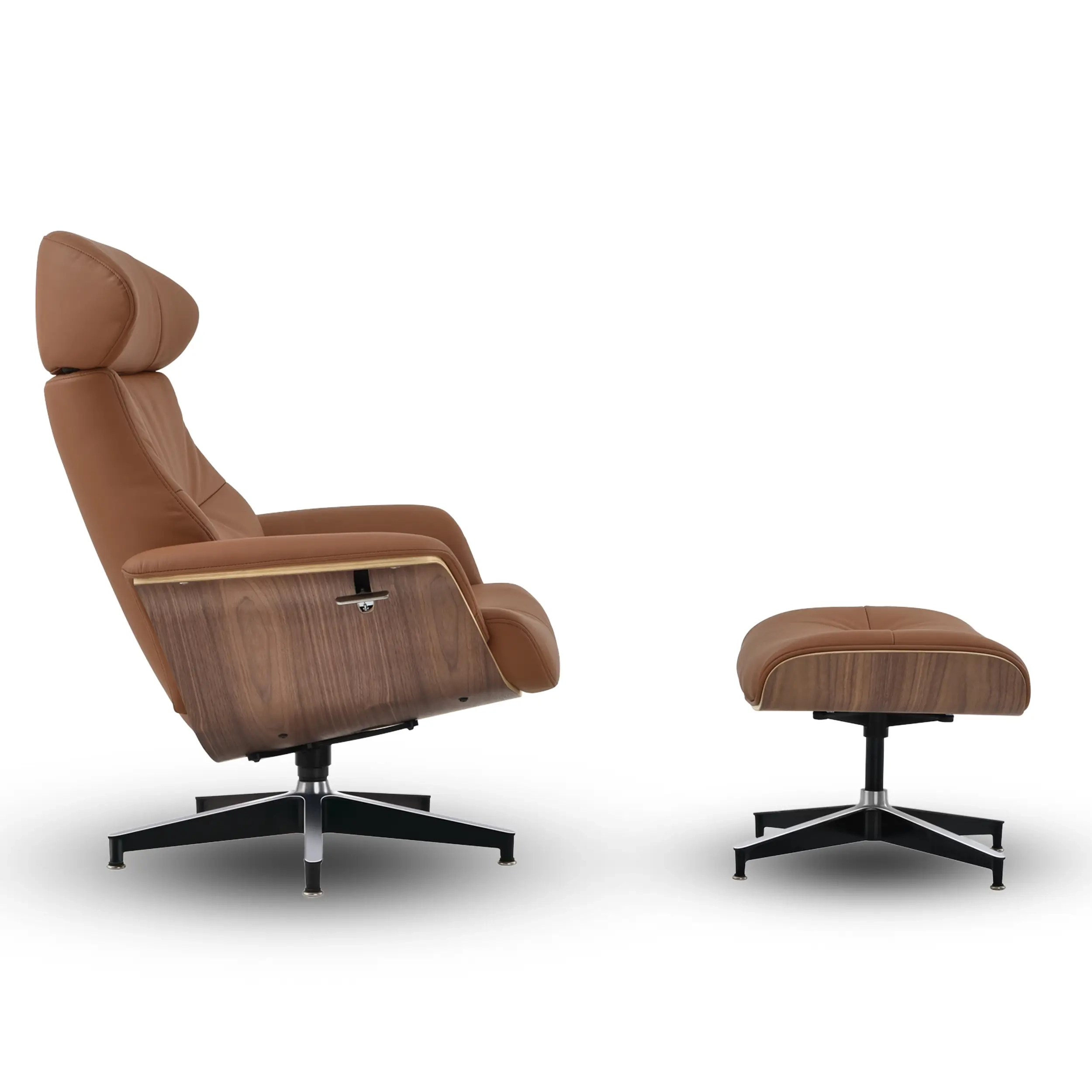 Cleveland Nahkainen lepotuoli | Design-nojatuoli ja rahi