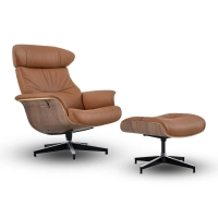 Cleveland Nahkainen lepotuoli | Design-nojatuoli ja rahi