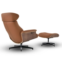 Cleveland Nahkainen lepotuoli | Design-nojatuoli ja rahi