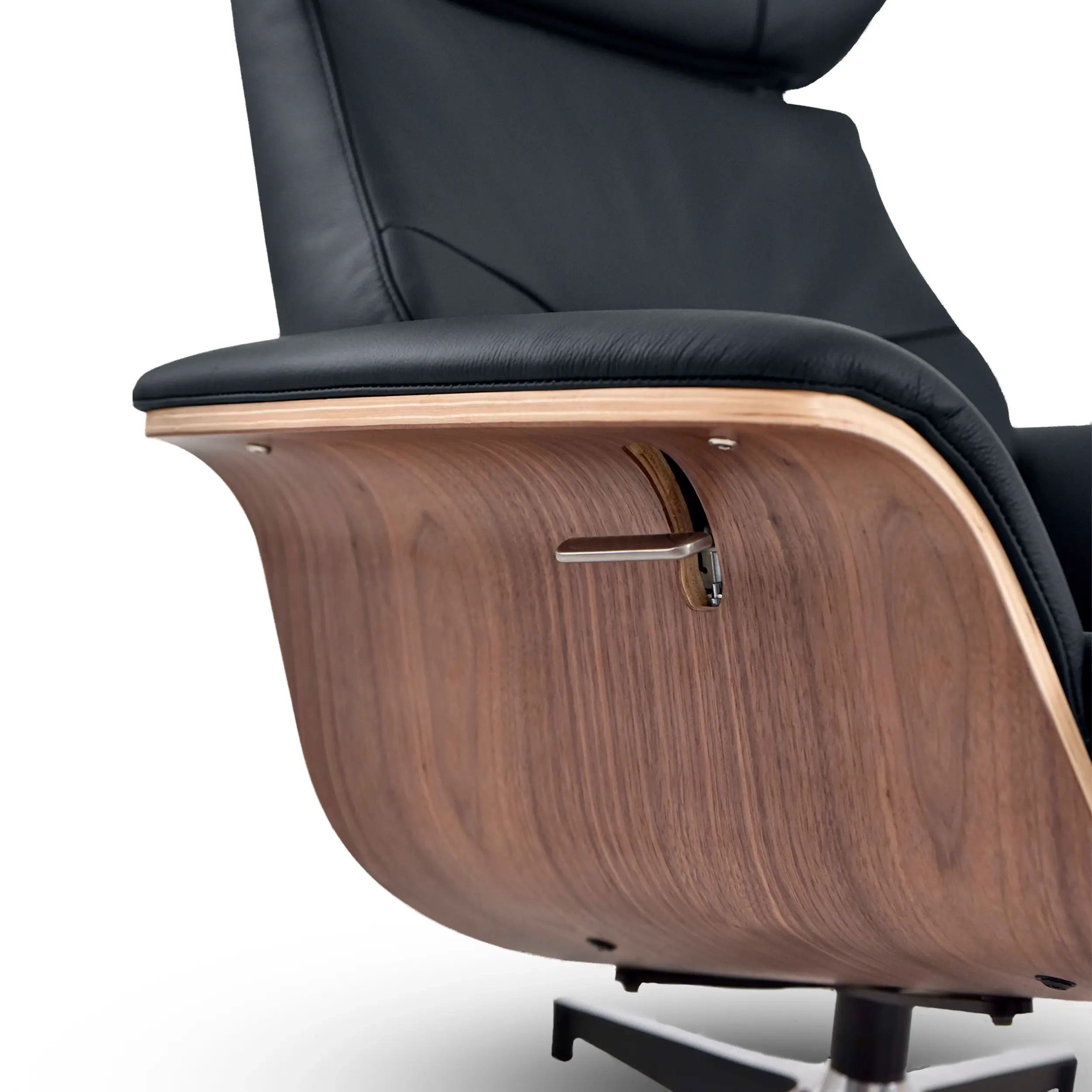 Cleveland Leren loungestoel | Designfauteuil met voetenbankje