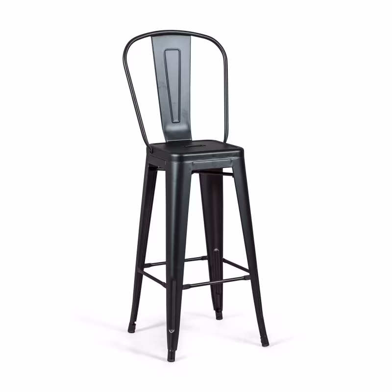Bistro Style Industriehocker mit Rückenlehne - Industriehocker