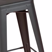 Bistro industriell pall Matt 76CM vit - Industriella pallar och stolar
