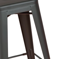 Bistro banco industrial Matt 76CM branco - Bancos e cadeiras industriais