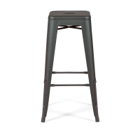 Bistro taburete industrial Matt 76CM blanco - Taburetes y sillas industriales