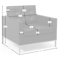 Venice Eenpersoonsbank in echt leer | Florence Knoll geïnspireerd ontwerp