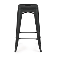 Tabouret industriel Bistro 66 cm | Acier empilable brillant ou mat