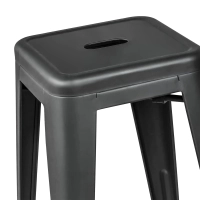 Stool industrial Bistro 66 cm | Steel stackable glossy or mat steel