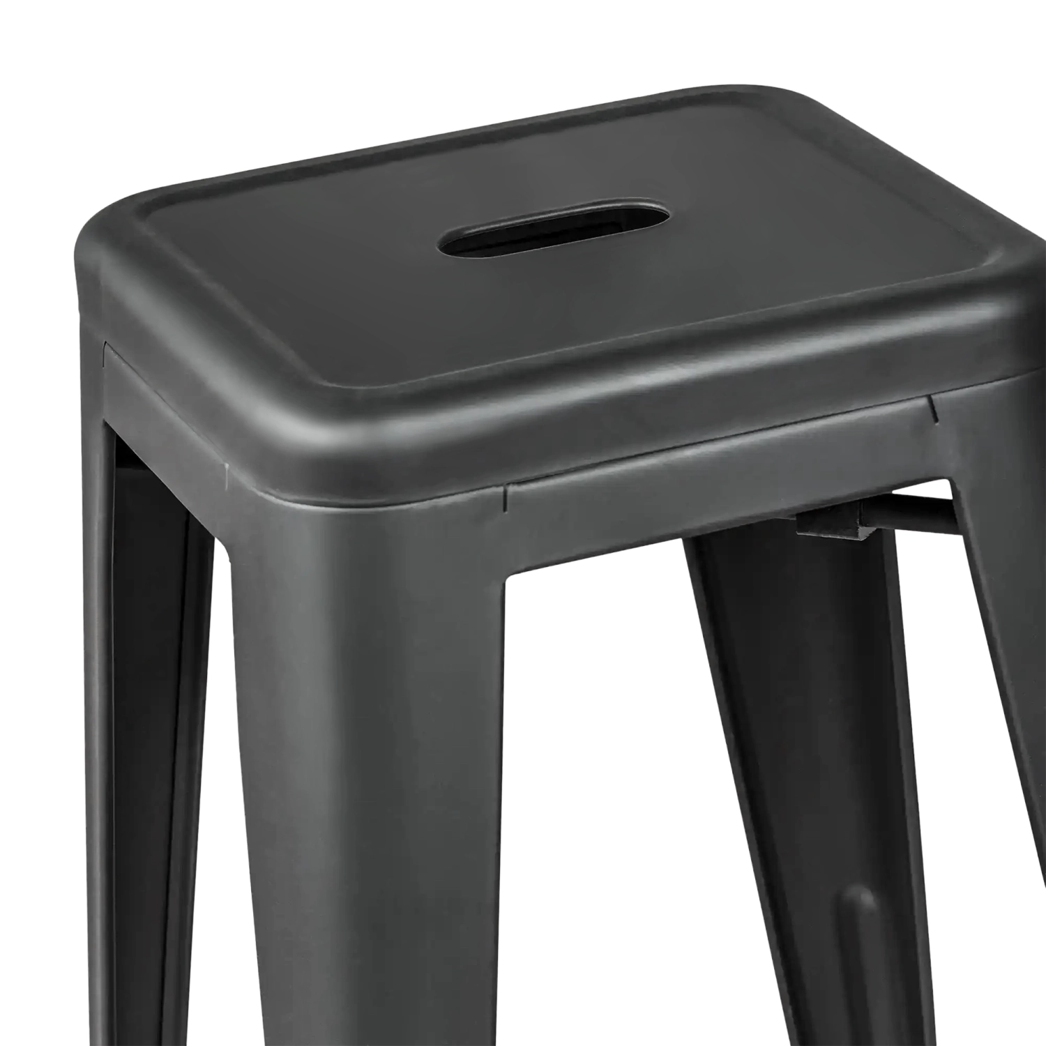 Stool industrial Bistro 66 cm | Steel stackable glossy or mat steel