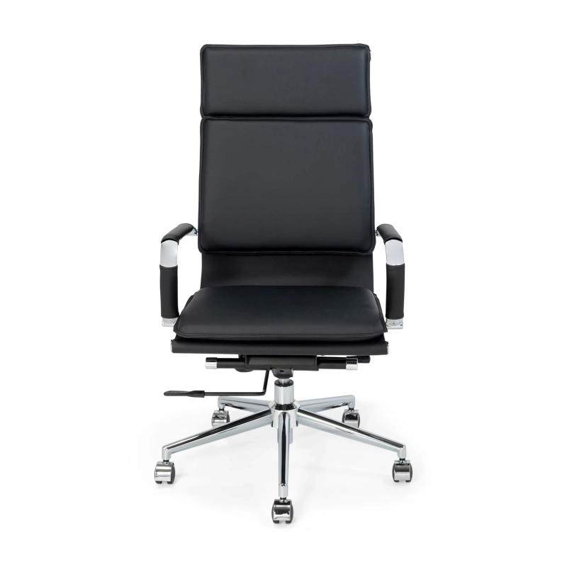 Studio kontorsstol med hög rygg | Ergonomisk kontorsstol i konstläder