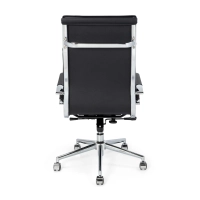 Studio-bureaustoel met hoge rugleuning | Ergonomische bureaustoel van kunstleer