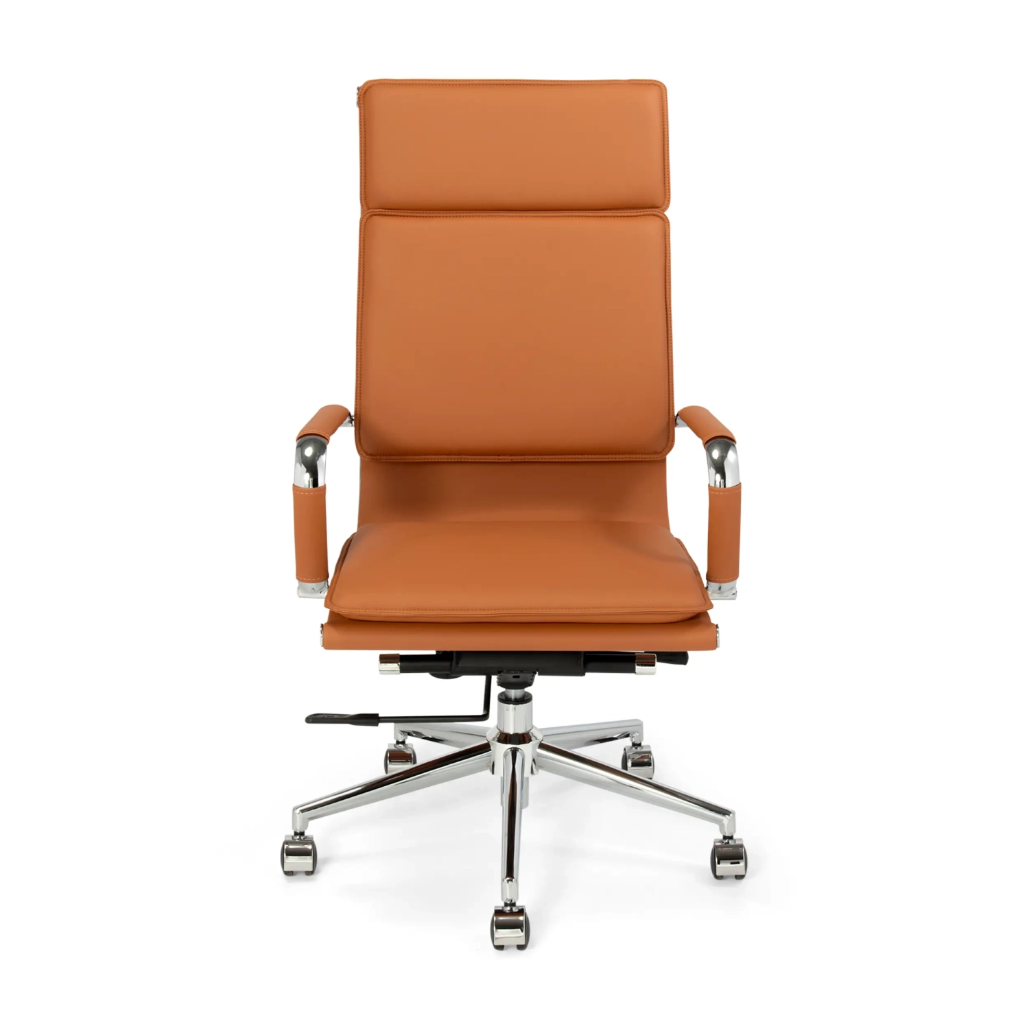 Studio-bureaustoel met hoge rugleuning | Ergonomische bureaustoel van kunstleer