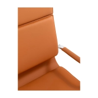 Studio-bureaustoel met hoge rugleuning | Ergonomische bureaustoel van kunstleer