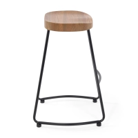 Portland industriële barkruk 66 cm | Massief iepenhout en staal