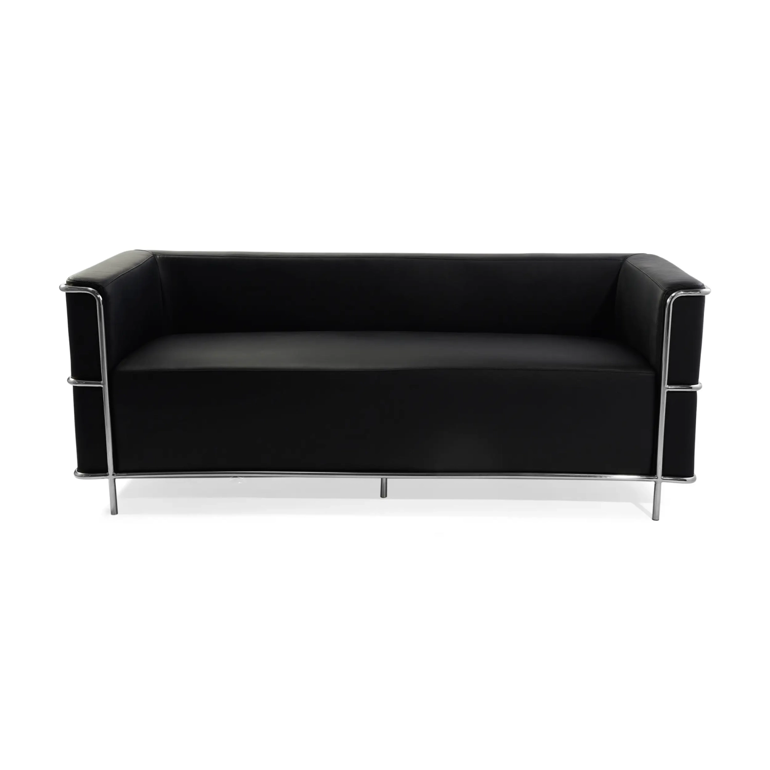 Torino 3-Sitzer-Sofa aus italienischem Leder | Gestell aus Edelstahl