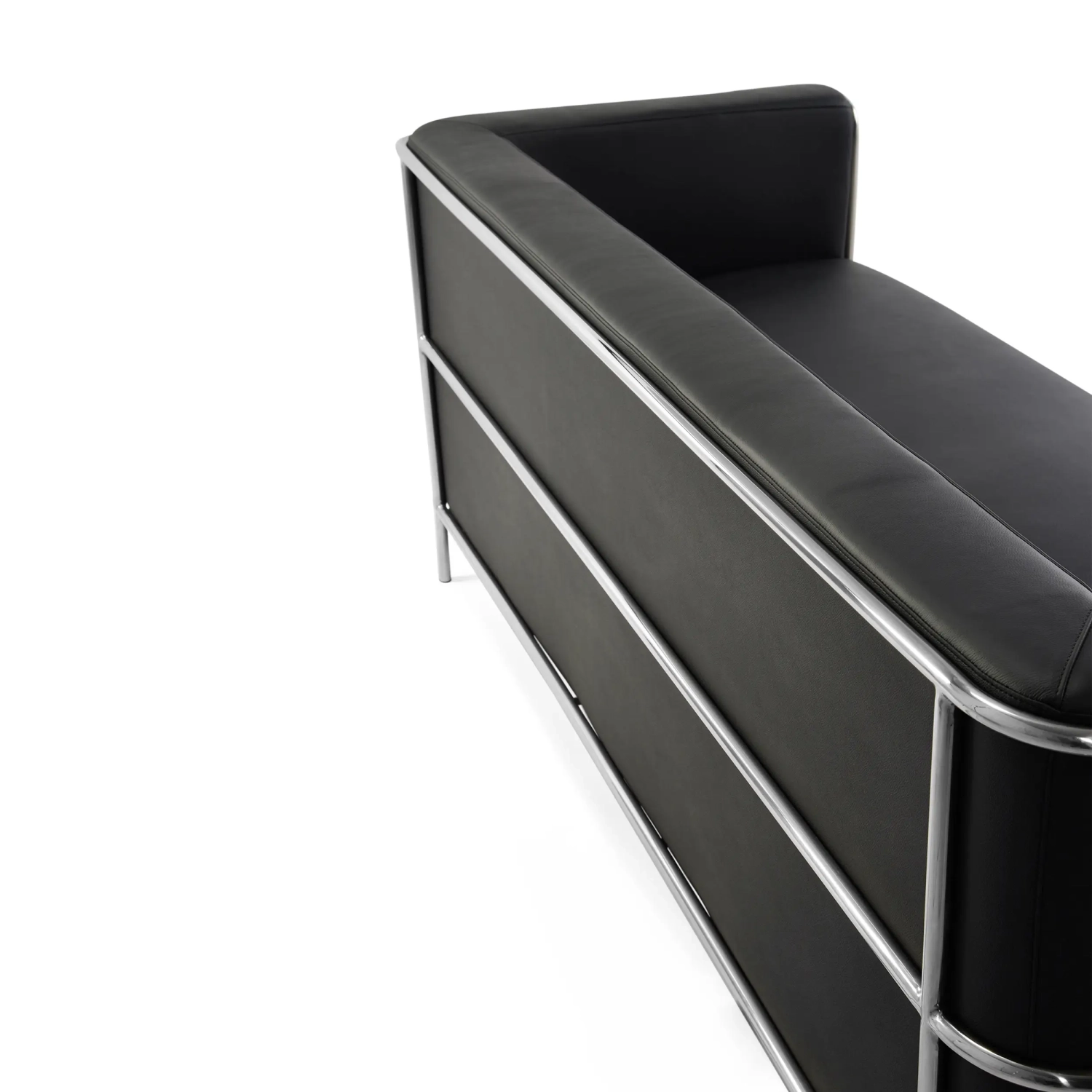 Torino 3-Sitzer-Sofa aus italienischem Leder | Gestell aus Edelstahl