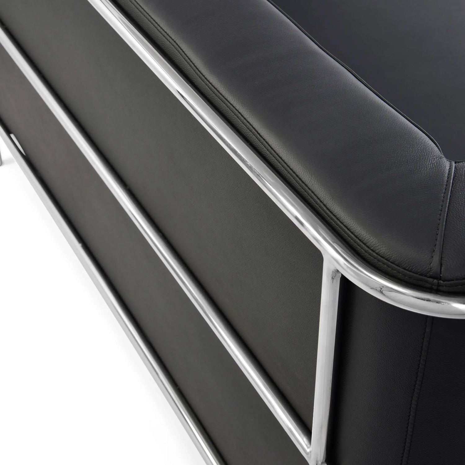 Torino 2-Sitzer-Sofa aus italienischem Leder | Gestell aus Edelstahl