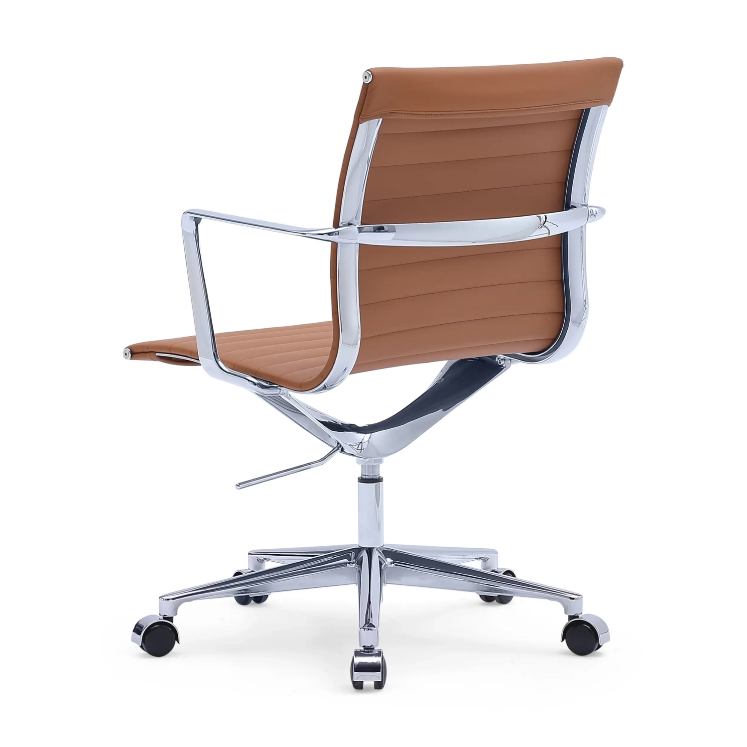 Task Executive lederen bureaustoel met lage rugleuning | Hoogwaardige bureaustoel