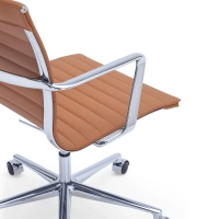 Task Executive lederen bureaustoel met lage rugleuning | Hoogwaardige bureaustoel