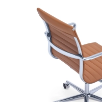 Task Executive lederen bureaustoel met lage rugleuning | Hoogwaardige bureaustoel