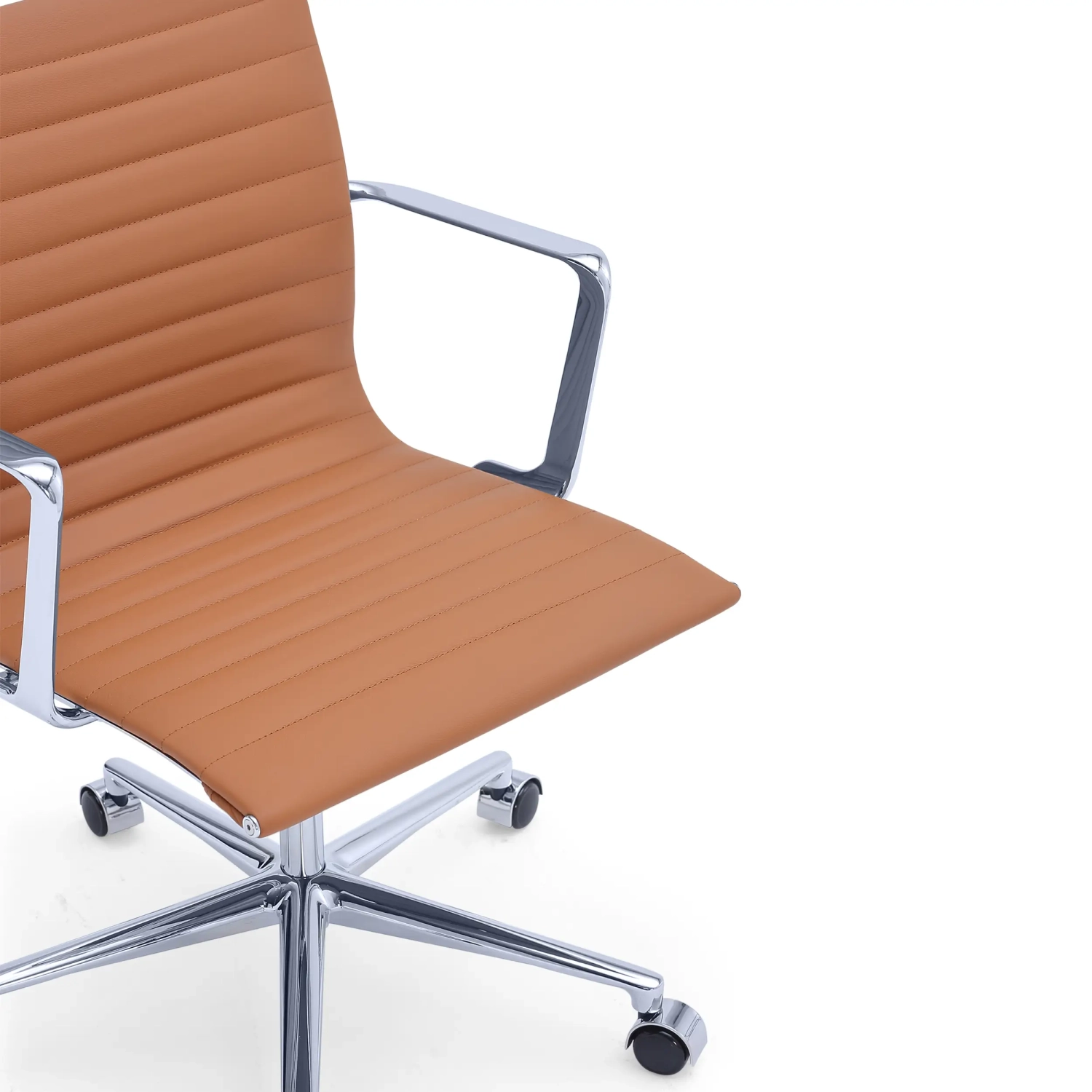 Task Executive lederen bureaustoel met lage rugleuning | Hoogwaardige bureaustoel