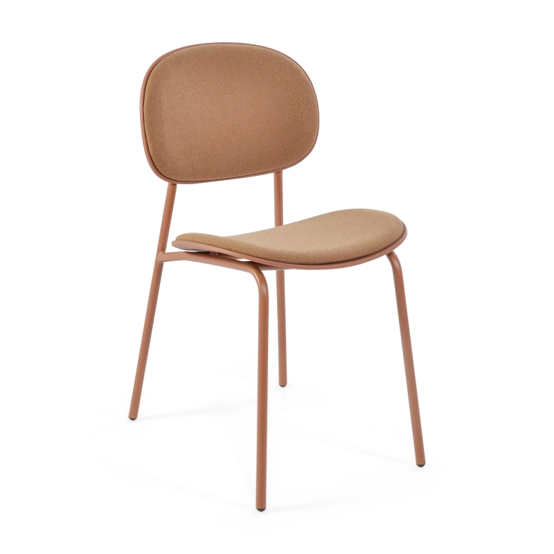 Carlotta – stapelbarer, ergonomischer Esszimmerstuhl | Moderner Polsterstuhl