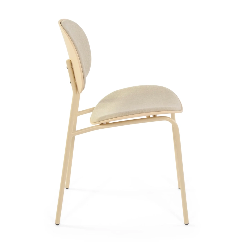 Carlotta – stapelbarer, ergonomischer Esszimmerstuhl | Moderner Polsterstuhl