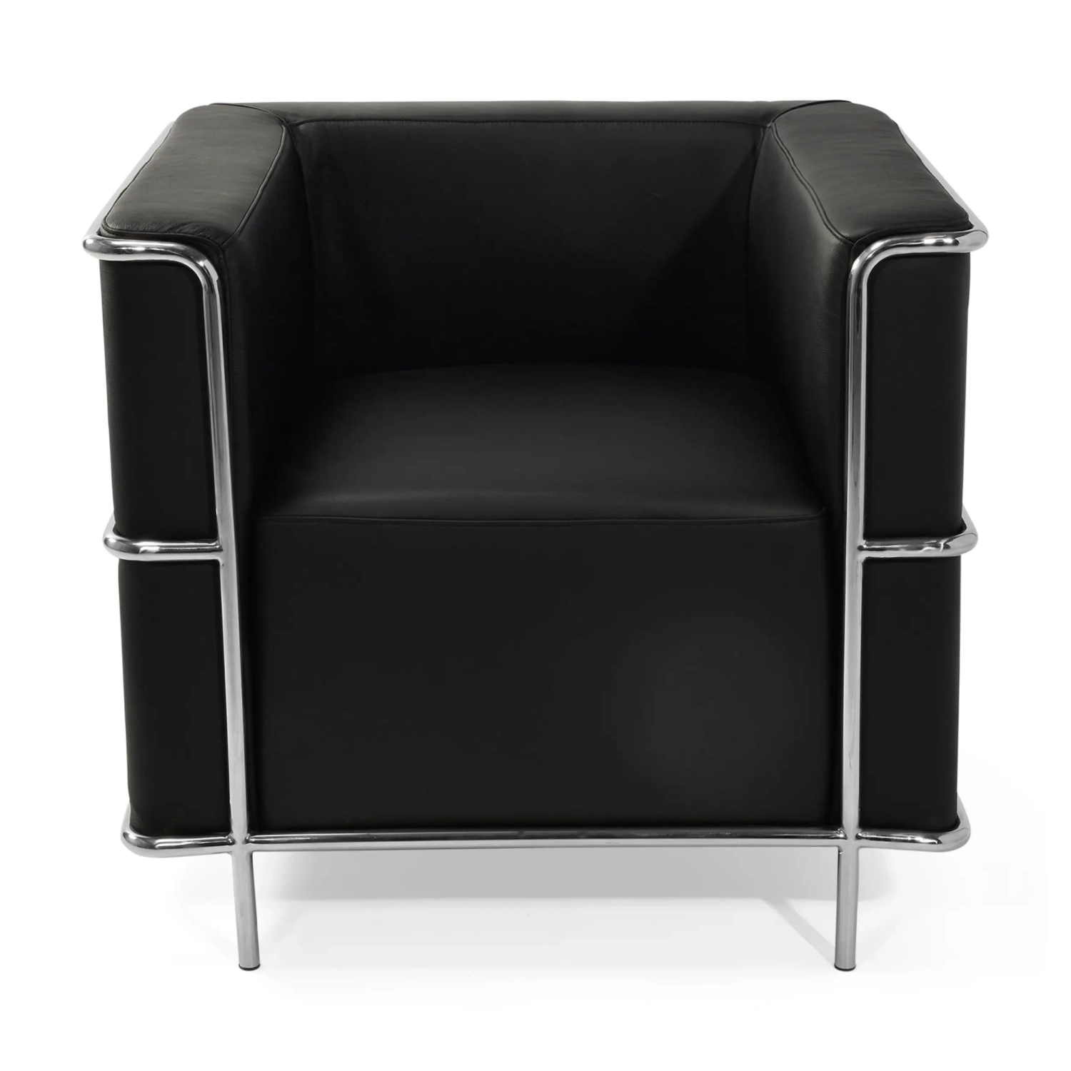 Torino fauteuil van Italiaans leer | Roestvrijstalen frame